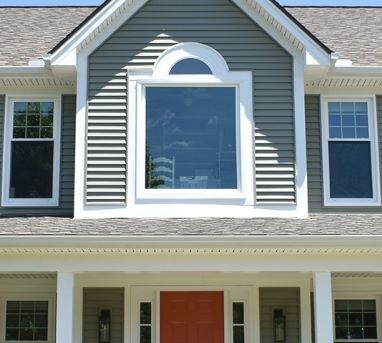 View of front of a house with siding